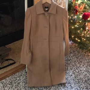 J Crew long camel wool coat in Size 2